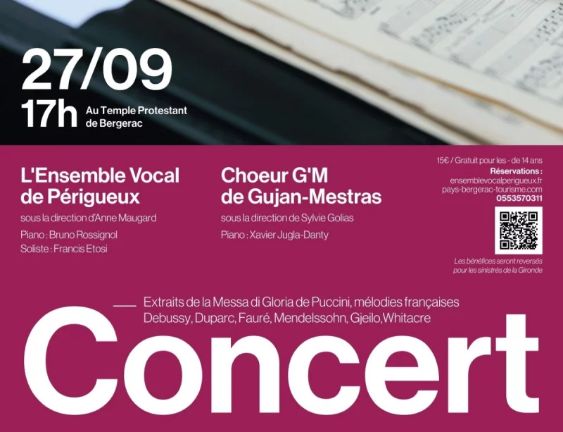 Concert | Ensemble vocal de Périgueux et Choeur G'M