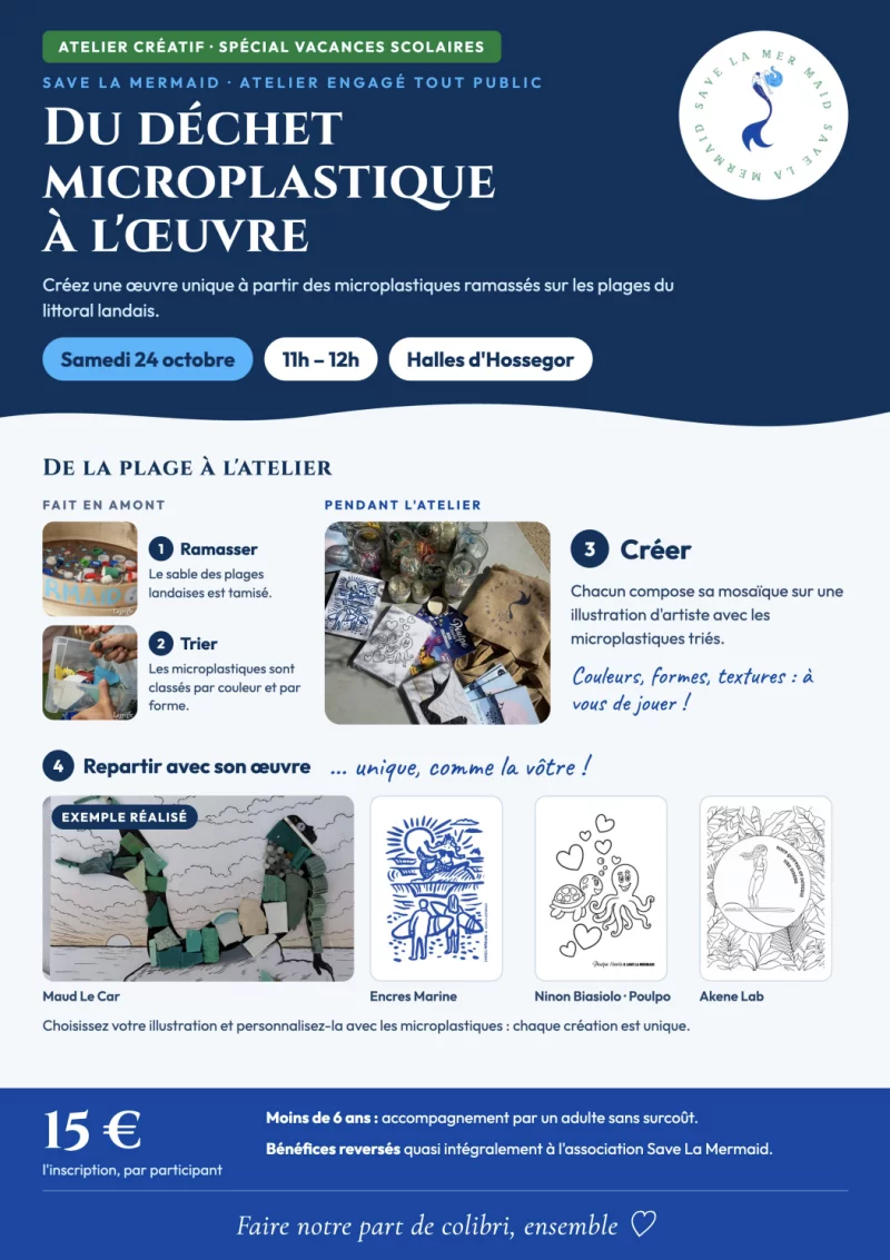 Atelier « Du déchet microplastique à l'œuvre » par Save la Mermaid