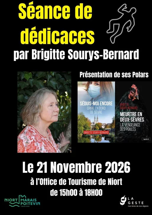 Séance de dédicaces par Brigitte Sourys-Bernard à Niort