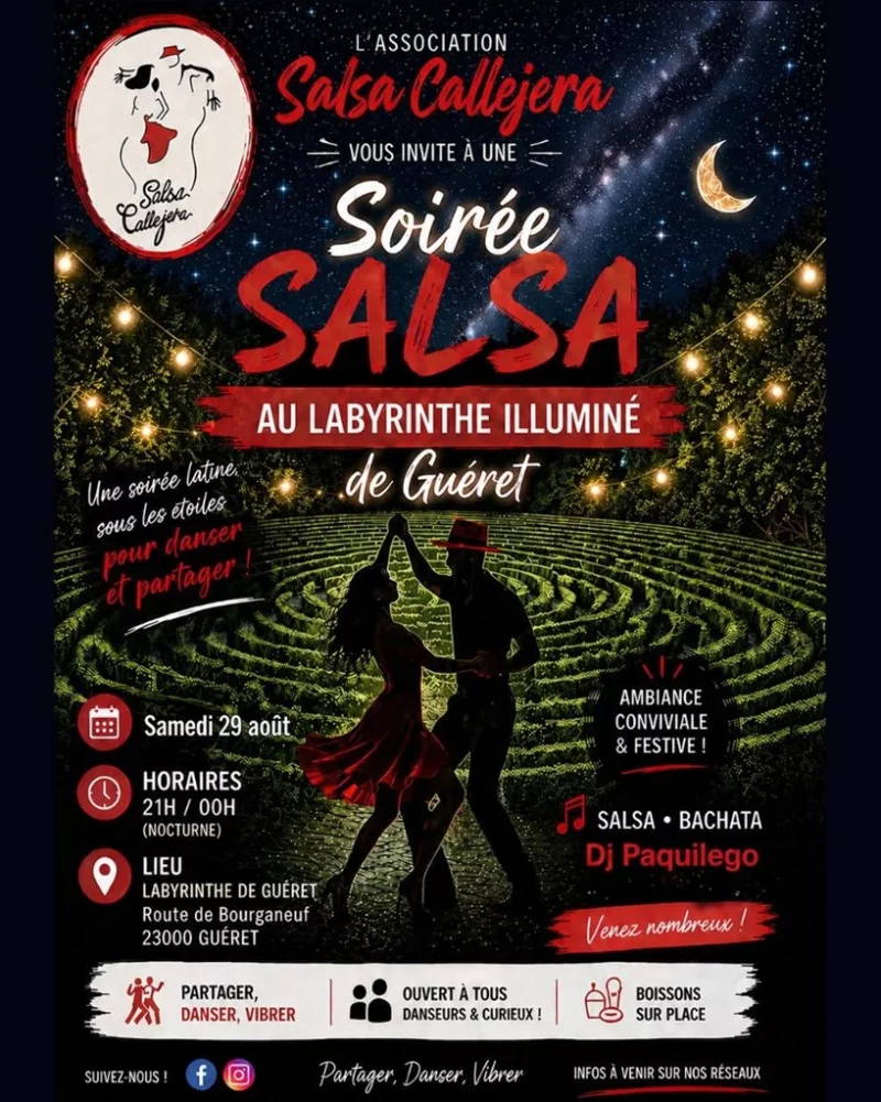 Soirée salsa au Labyrinthe illuminé