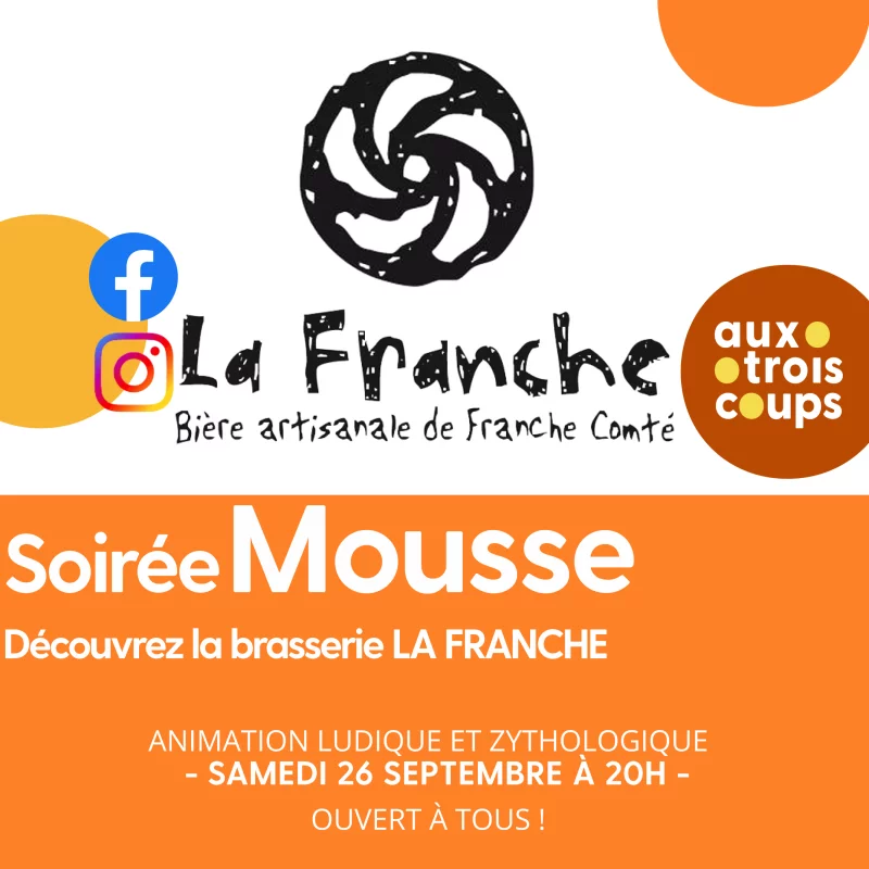 Soirée Mousse LA FRANCHE : partez à la découverte de la bière artisanale !