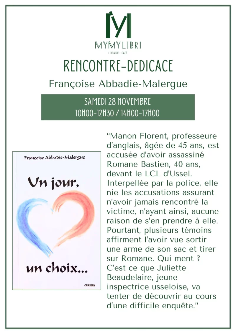 Dédicace avec Françoise Malergue