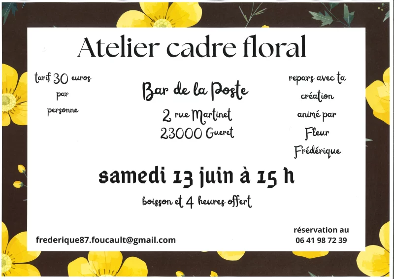 Atelier de création de cadre floral