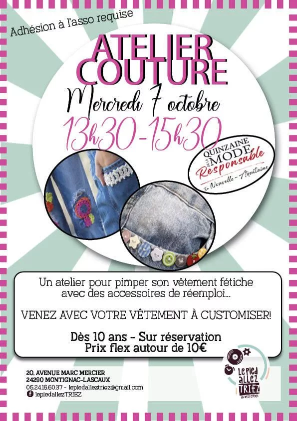 Atelier couture - dès 10 ans