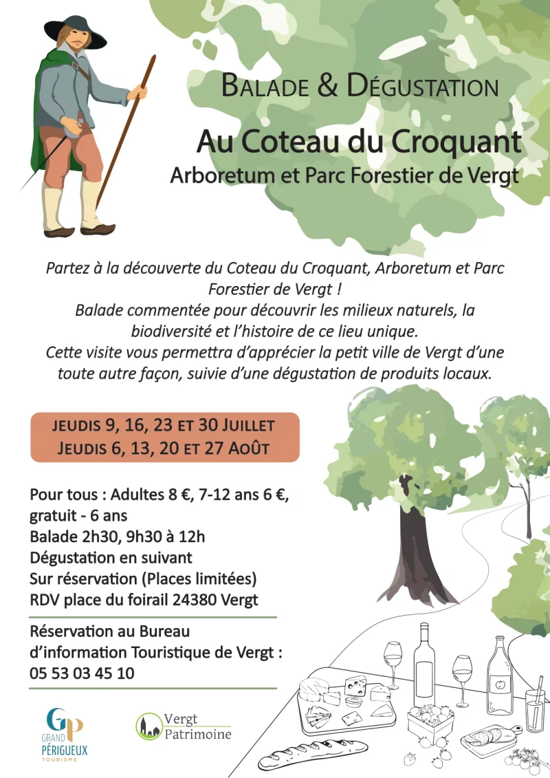 Balade & Dégustation : Au Coteau du Croquant Arboretum et Parc Forestier de Vergt