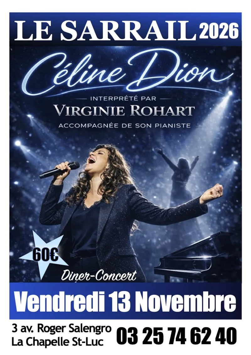 Soirée dîner-concert Céline DION avec Virginie ROHART