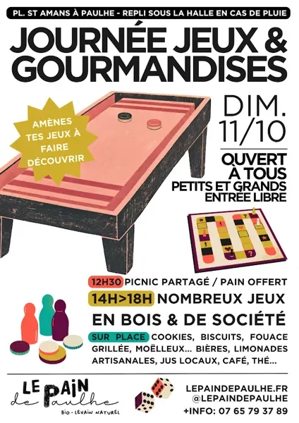 Journée jeux et gourmandises - Le pain de Paulhe