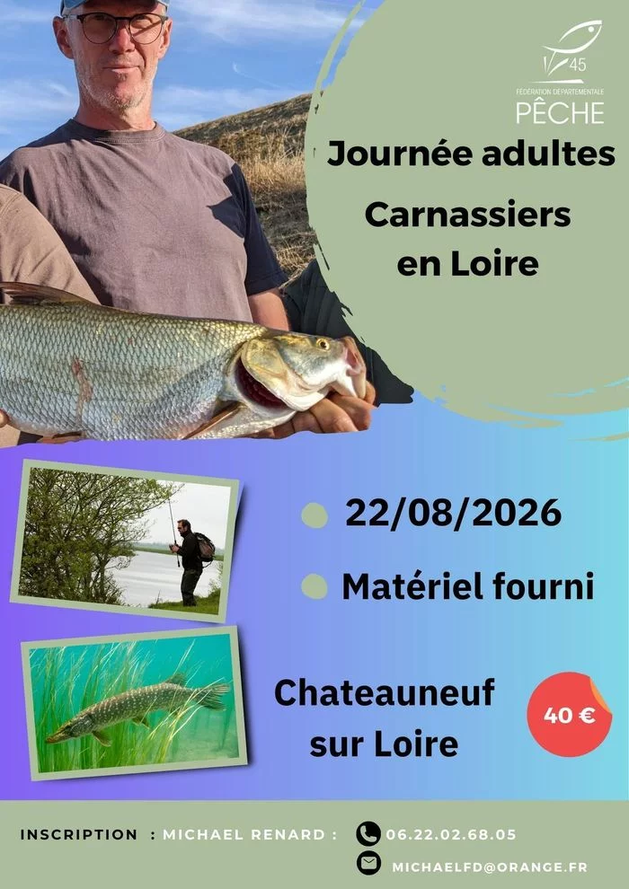 Journée adultes pêche aux carnassiers en Loire