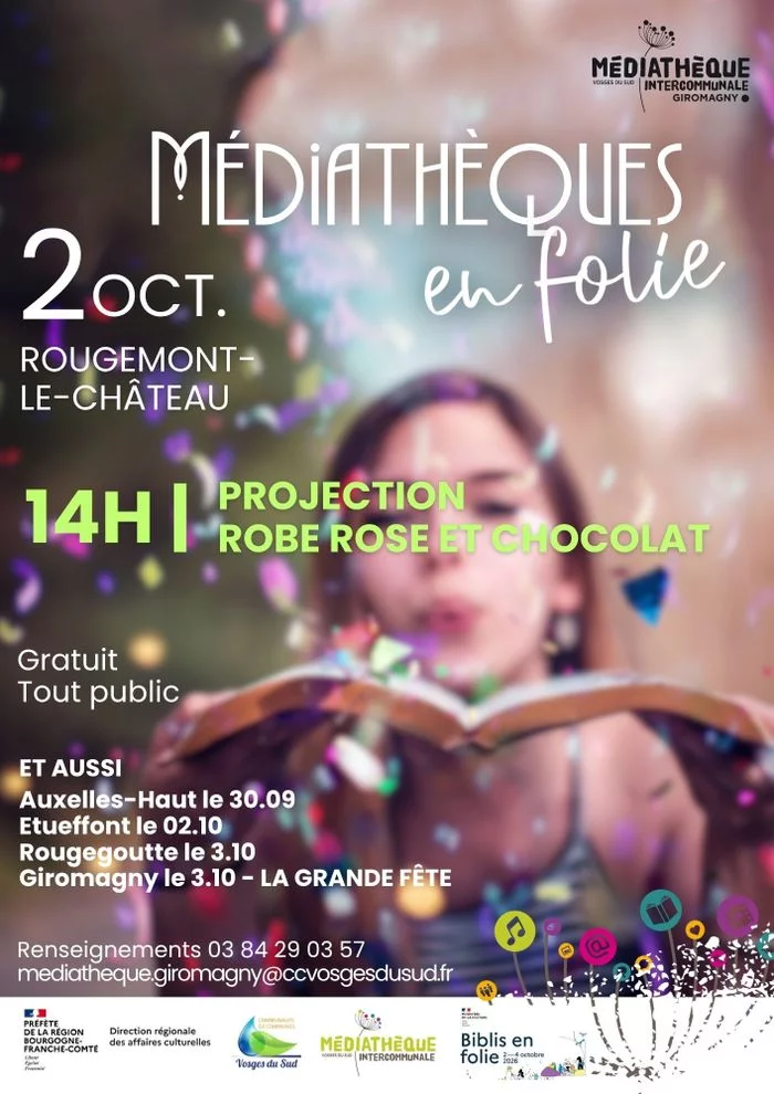Médiathèques en folie ! Projection du film « Robe rose et chocolat »