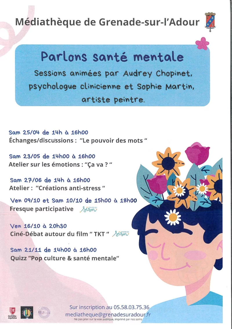 Parlons santé mentale - Atelier "création anti stress" avec Sophie Martin