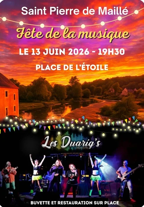 FÊTE DE LA MUSIQUE 13 JUIN 2026 A ST PIERRE DE MAILLÉ