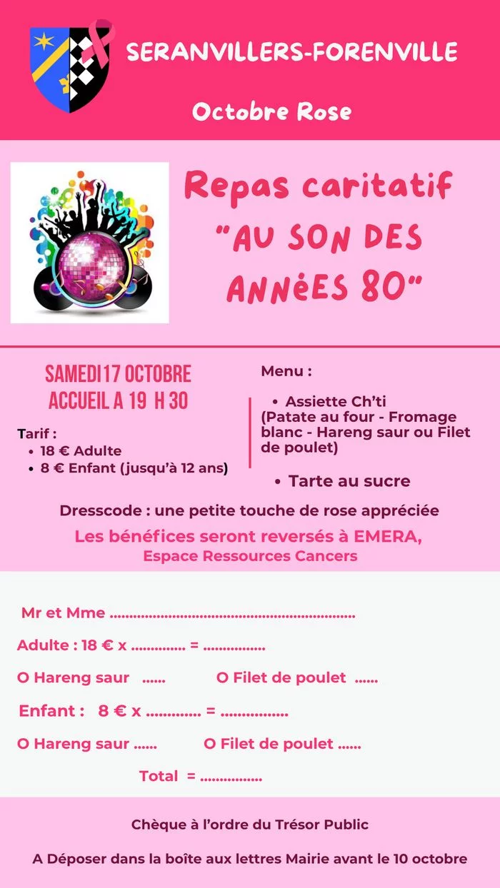 Repas caritatif au son des années 80 🎀🎗️
