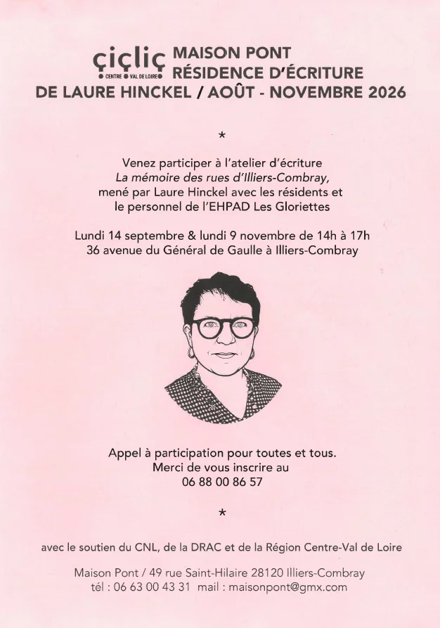 Atelier d'écriture "La mémoire des rues d'Illiers-Combray" par Laure Hinckel