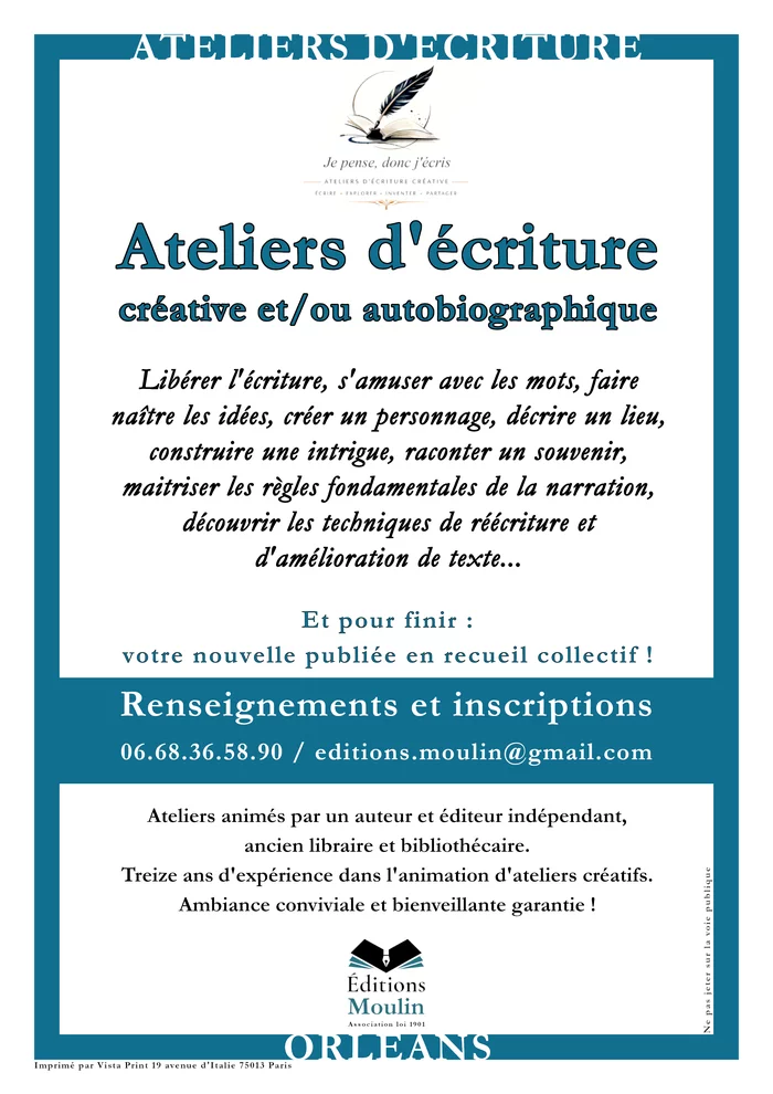 Ateliers d'écriture créative