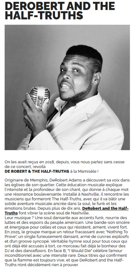 Concert à la mamisèle - DeRobert and the Half-Truths