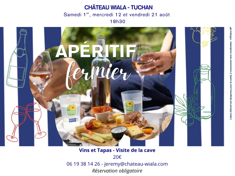 APÉRITIF FERMIER : VINS ET TAPAS - VISITE DE LA CAVE