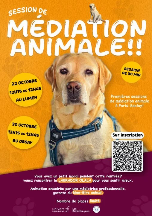 Médiation animale au Lumen et à la BU Orsay