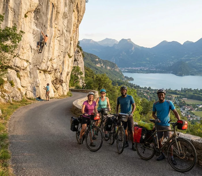 Aventure séjour escalade & vélo en itinérance le long de la via Rhôna