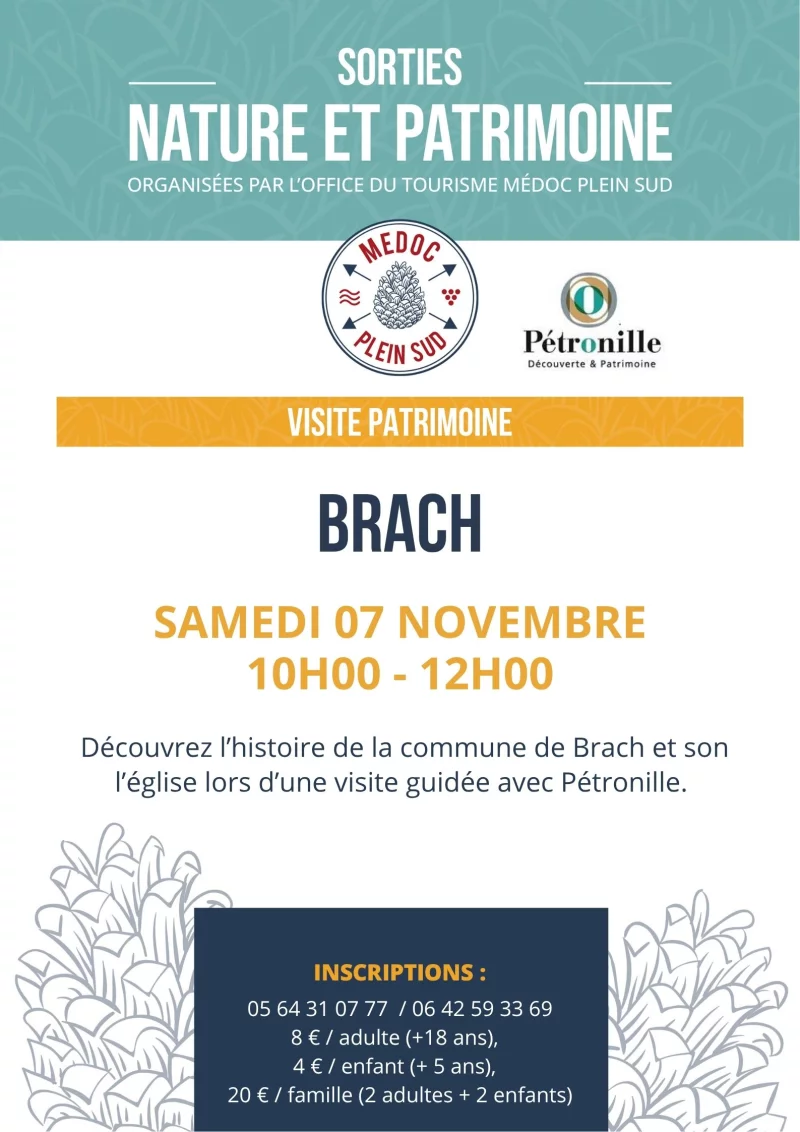 Sortie patrimoine : Histoire et patrimoine de la ville de Brach