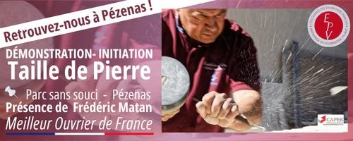 Photos exclusives des lieux secrets de Pezenas et démonstration de taille de pierre avec Frédéric Matan, Meilleur Ouvrier de France