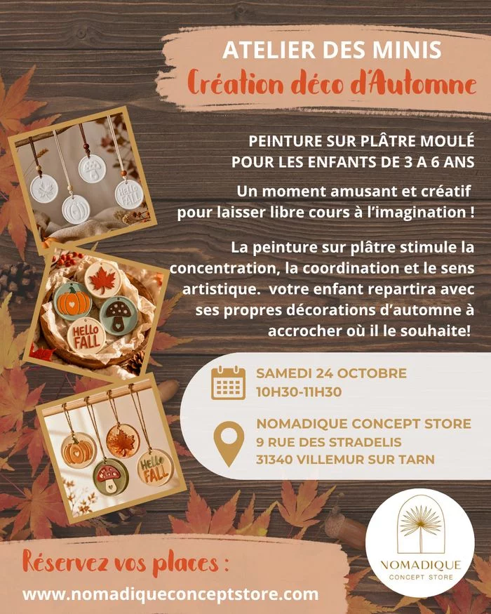 Atelier des minis : Création de décorations d'automne