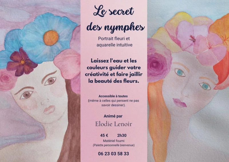 Atelier - Portrait fleuri et aquarelle intuitive