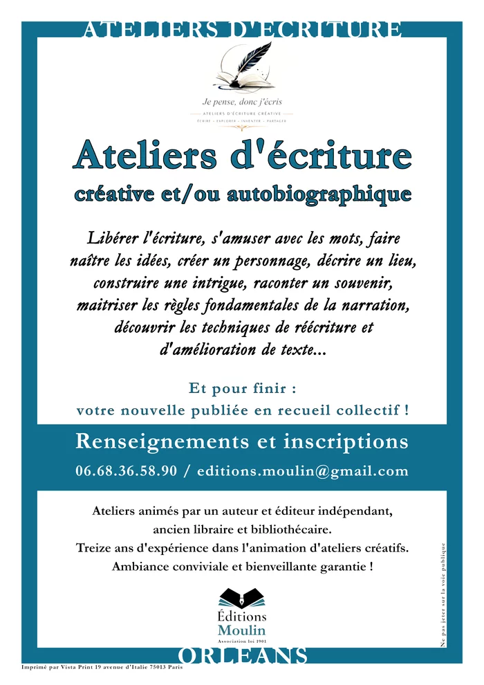 Ateliers d'écriture créative