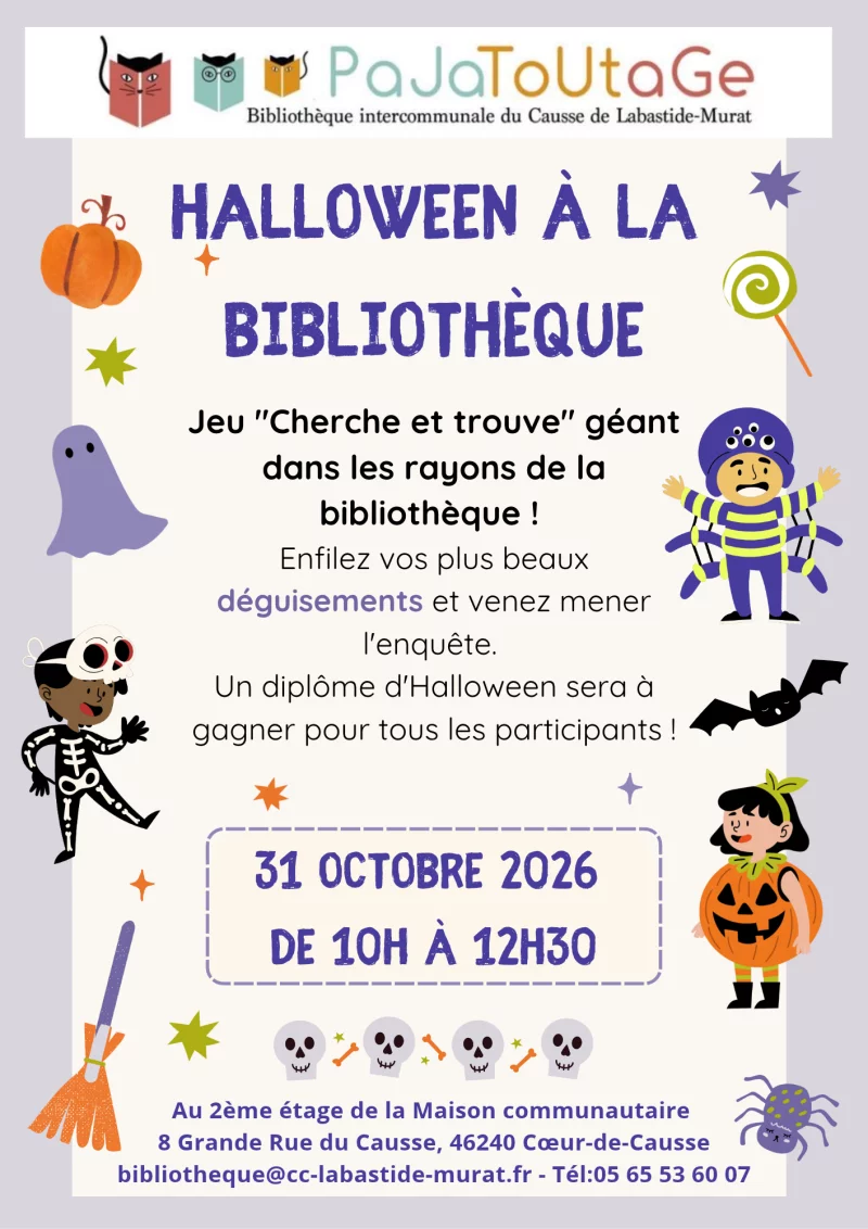 Halloween à la bibliothèque Pajatoutage