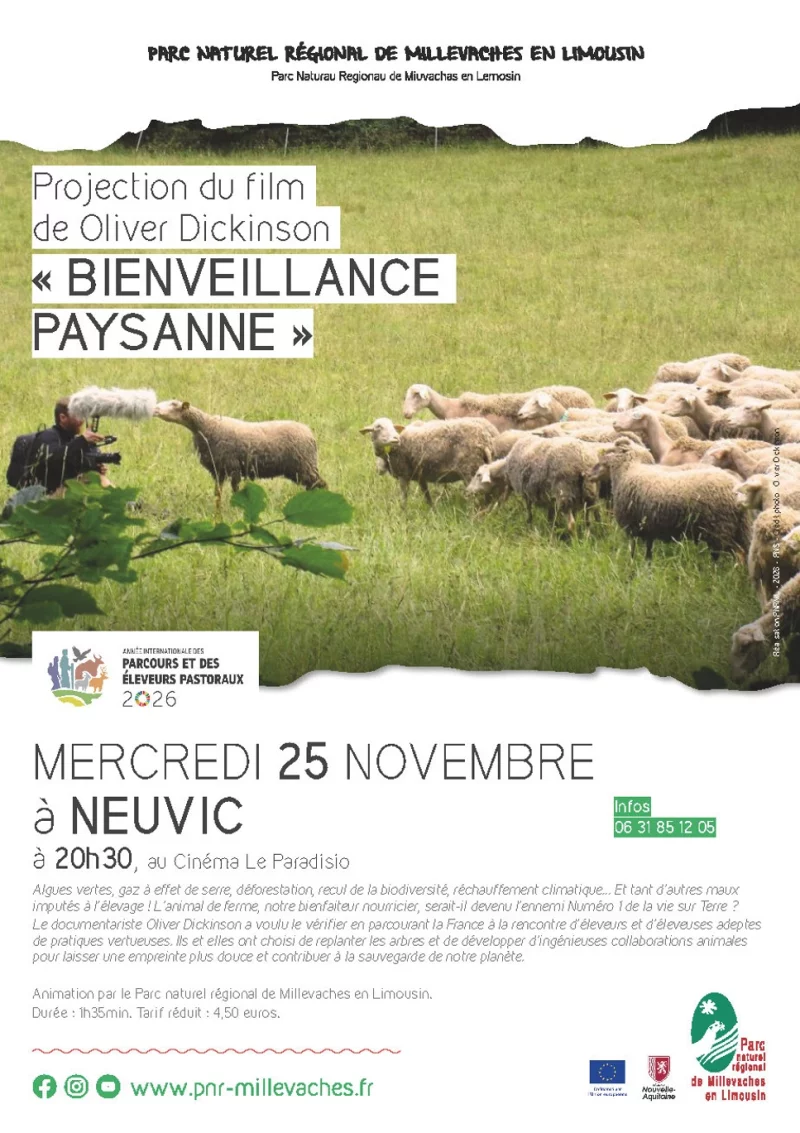 Projection du film  de Oliver Dickinson  « Bienveillance paysanne »