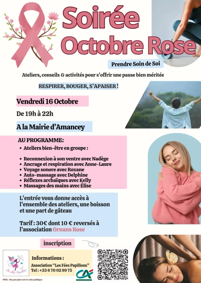 Soirée Octobre Rose : Prendre soin de soi