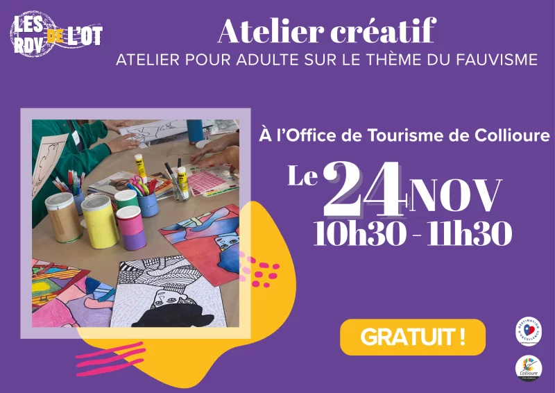 LES ATELIERS CRÉATIFS DES FAUVES S'INVITENT À L'OFFICE DE TOURISME !