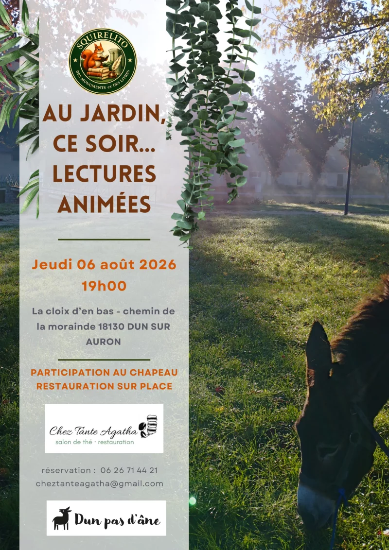 Au Jardin, ce soir... Lectures animées