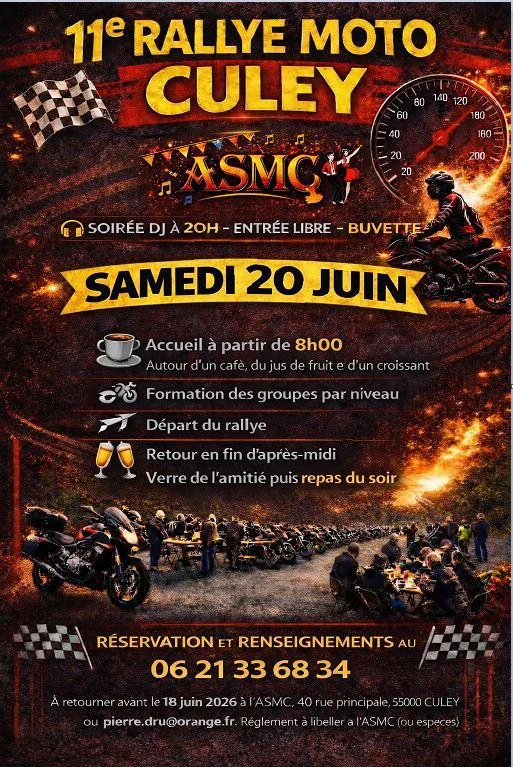 Rallye moto et soirée repas