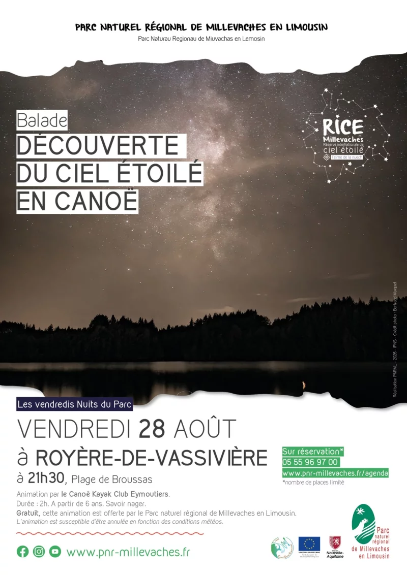 Découverte du Ciel étoilé en canoë