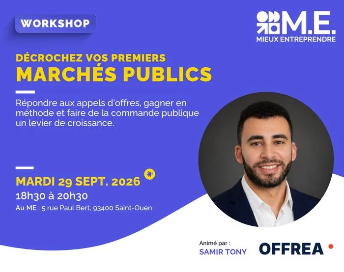 Workshop marchés publics : 29 septembre à 18h30