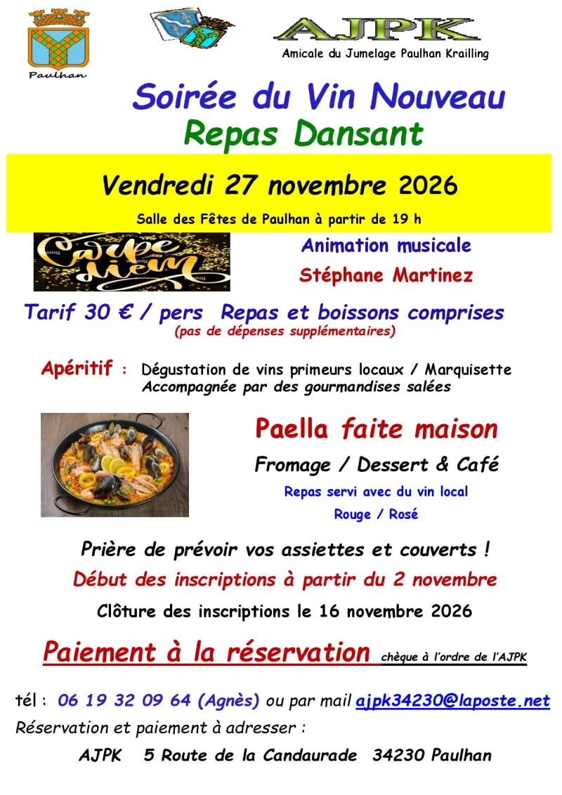SOIREE DU VIN NOUVEAU