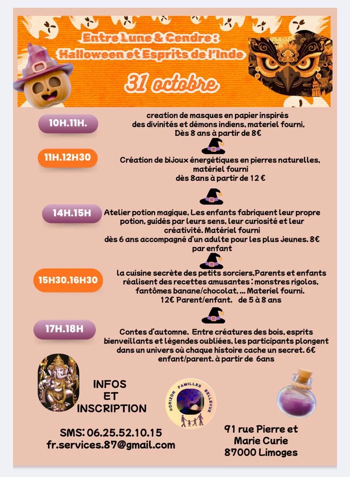 Entre lune et cendres: Halloween et  Esprits de l'Inde