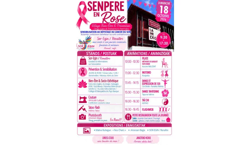 Senpere entre en rose 2026 : Village bien-être et prévention