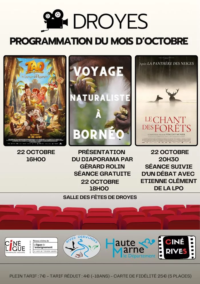 SPECIAL FETE DE LA GRUE Cinéma à Droyes (salle des fêtes)