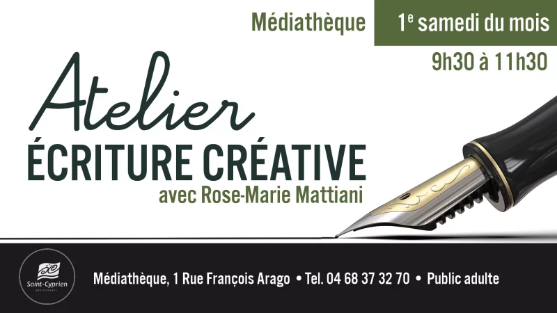 ATELIER D'ECRITURE LITTERAIRE AVEC ROSE-MARIE MATTIANI