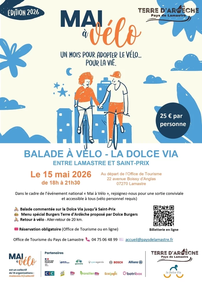 Balade à vélo sur la Dolce Via en Terre d'Ardèche