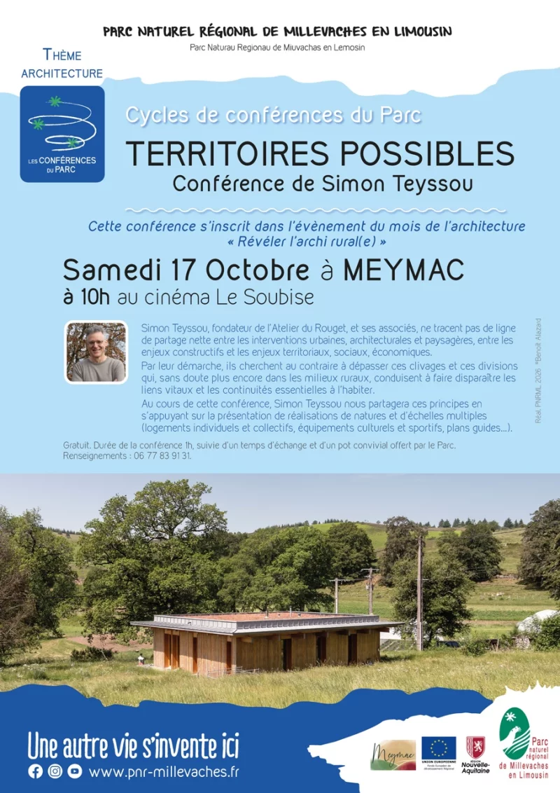 Cycles de conférences du Parc | TERRITOIRES POSSIBLES par Simon Teyssou