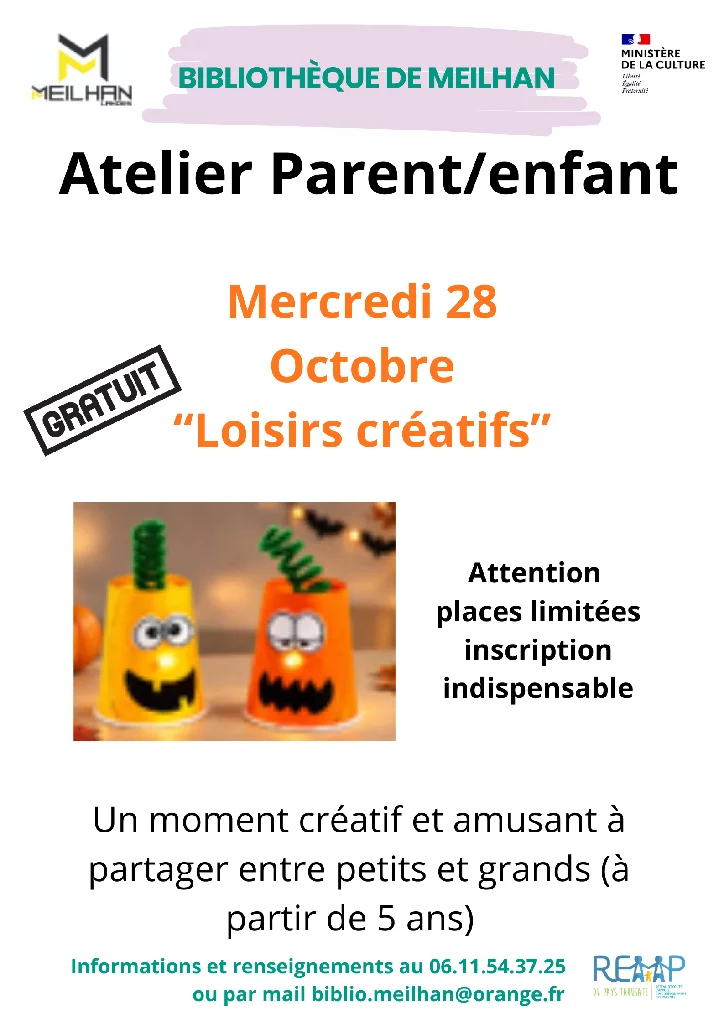 Atelier parent /enfants :  Loisirs créatifs