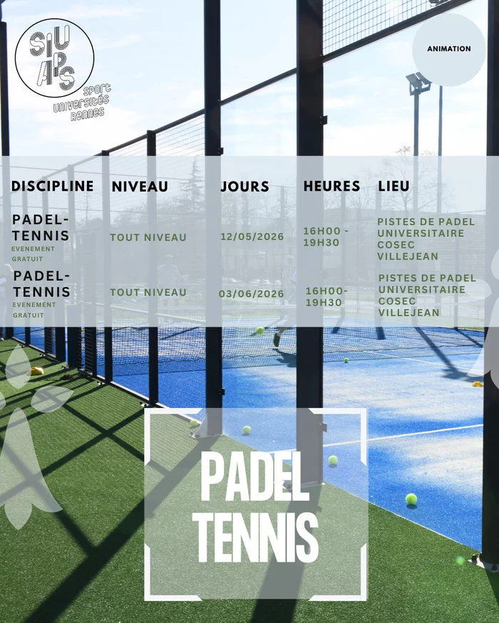 Evènement padel tennis