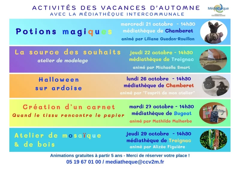 Médiathèque : Atelier de mosaïque et de bois