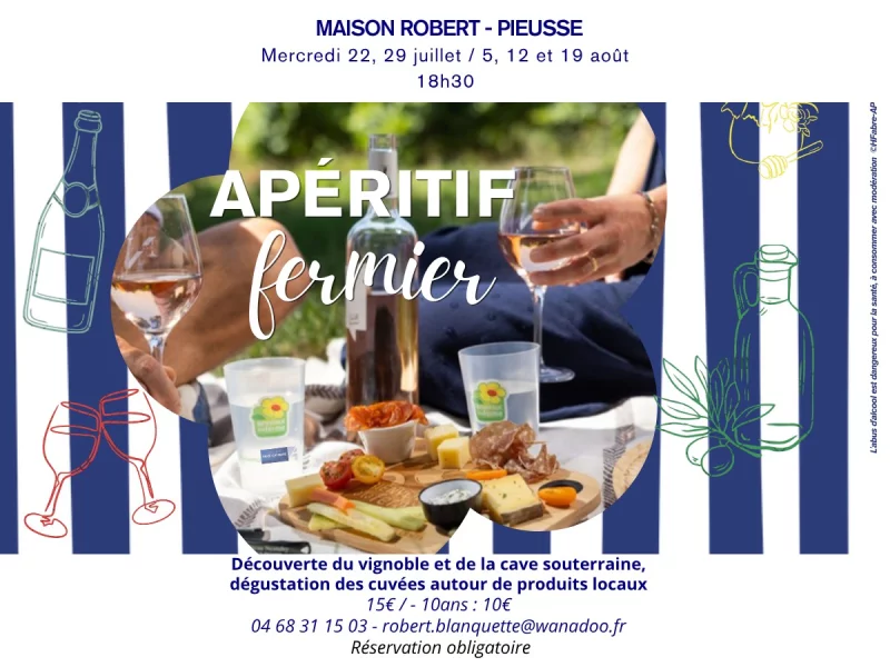 APÉRITIF FERMIER : DÉCOUVERTE DU VIGNOBLE ET DE LA CAVE SOUTERRAINE