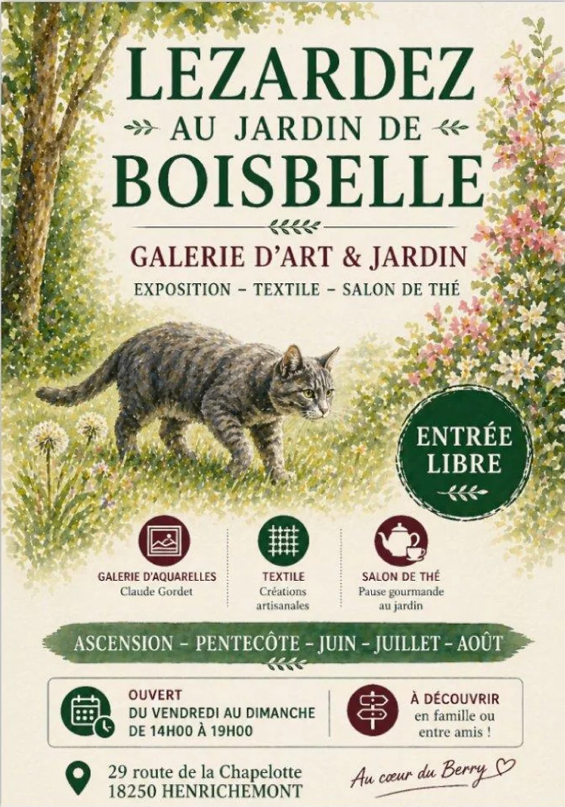 Exposition Lezardez au Jardin de Boisbelle