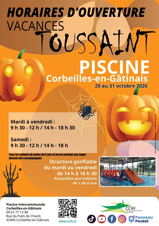 Piscine Corbeilles - Ouverture ouverture Toussaint