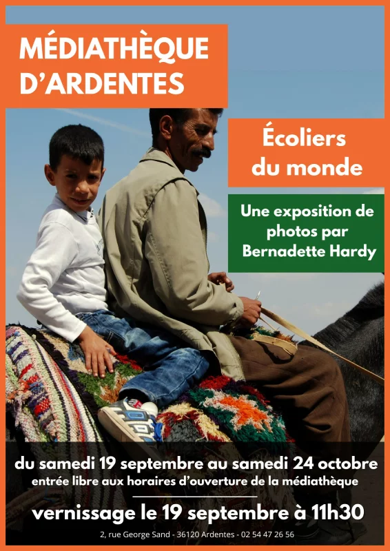 Exposition "Écoliers du monde" par Bernadette Hardy