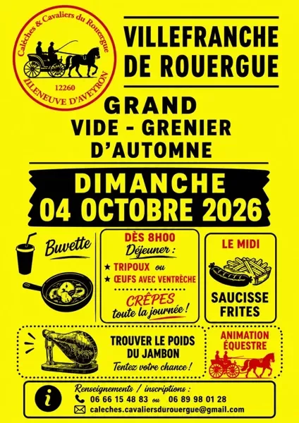 Grand vide grenier d'automne à Villefranche